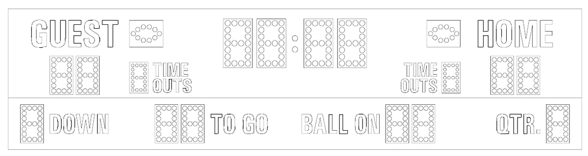 Model MP-374 Manual — scoreboard face as shown in the manual