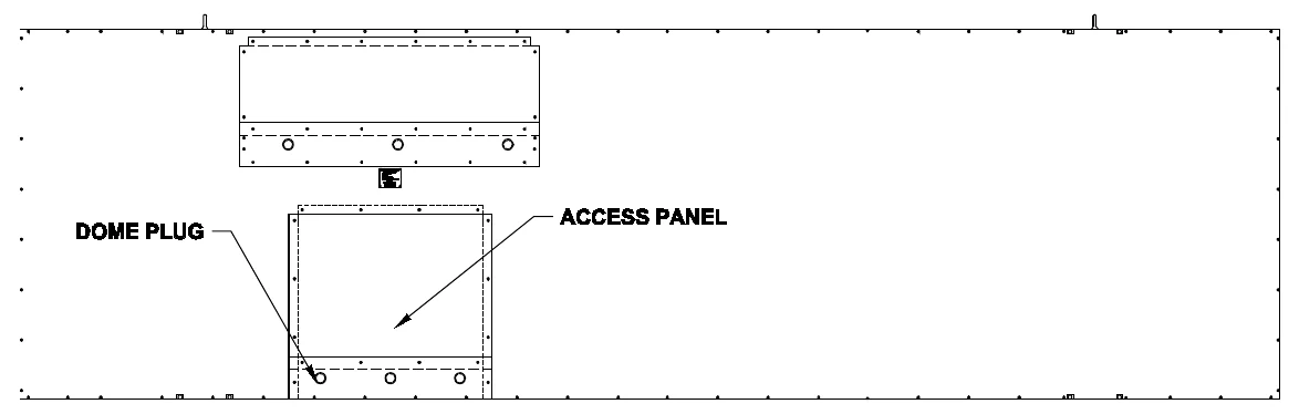 Figure 4b Rear Access Panel (for Model 1160 with left side ID panel)