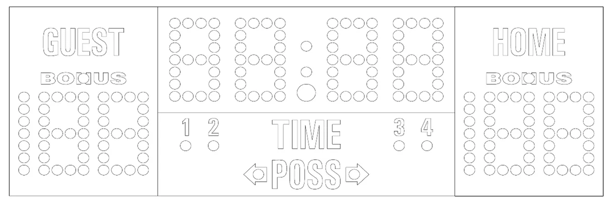 Model MP-259 Manual — scoreboard face as shown in the manual