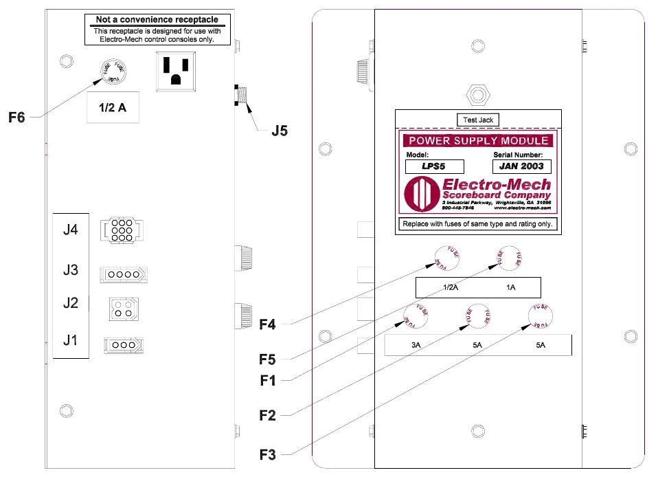 Figure 17 LPS5 Fuse Locations