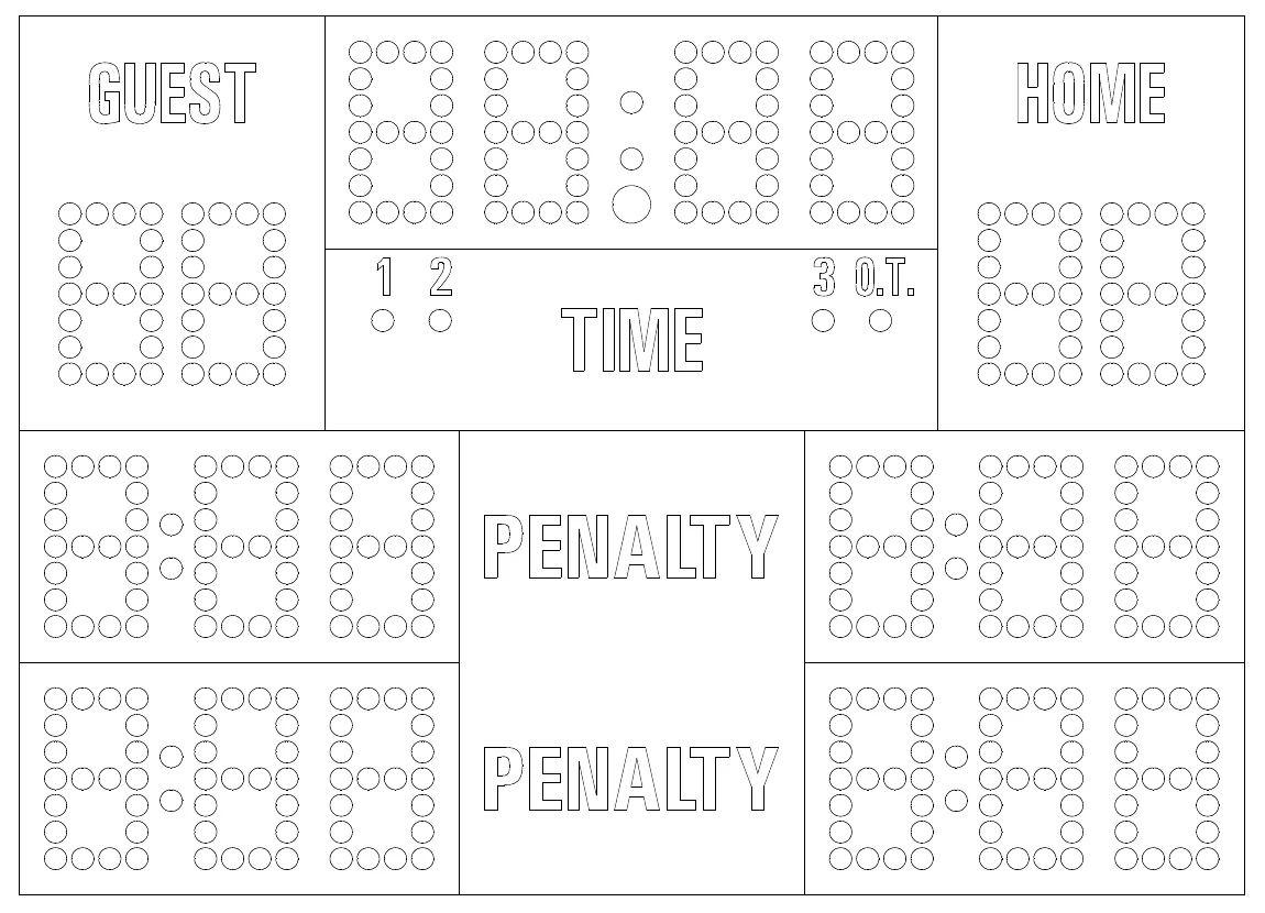 Model MP-815-801-2 Manual — scoreboard face as shown in the manual