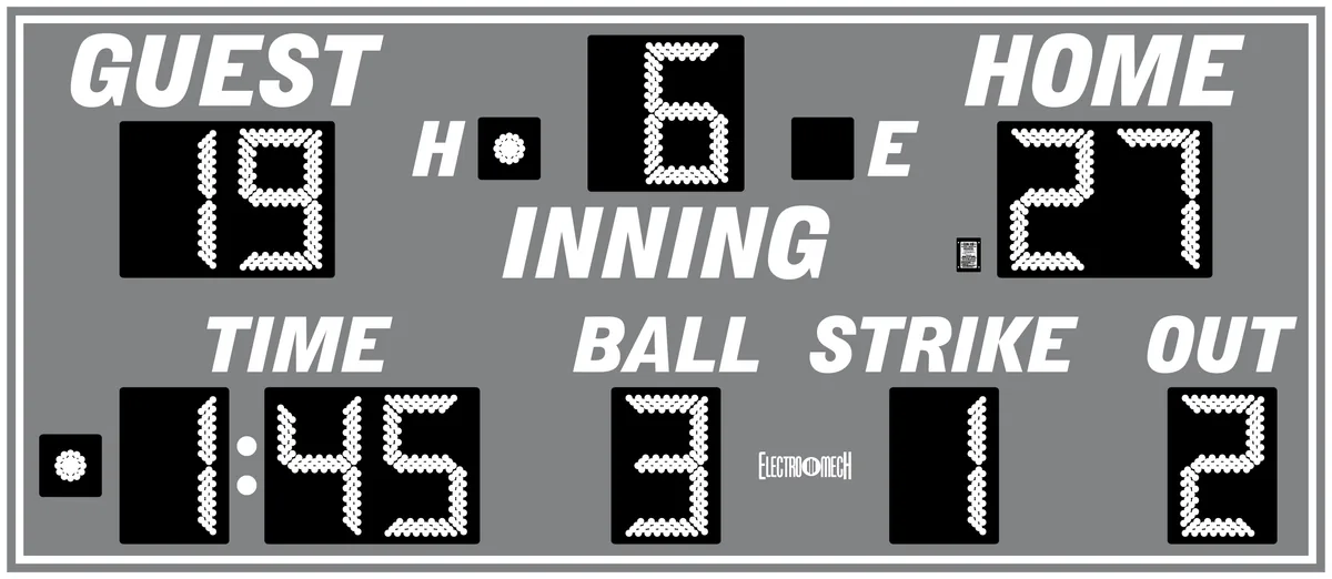 Model LX1371 — scoreboard face as shown in the manual