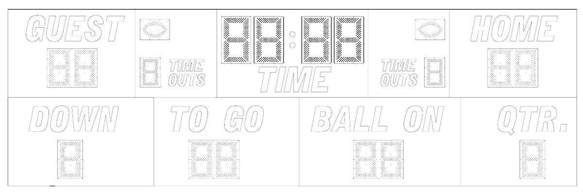 Model 3580 Manual — scoreboard face as shown in the manual