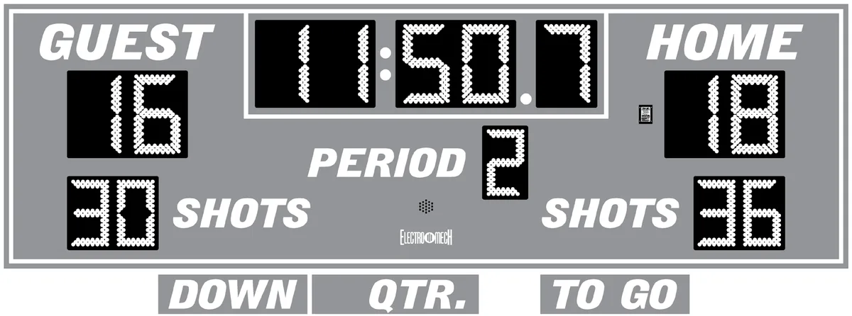 Model LX6436 — scoreboard face as shown in the manual