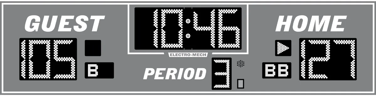 Model LX2370 — scoreboard face as shown in the manual