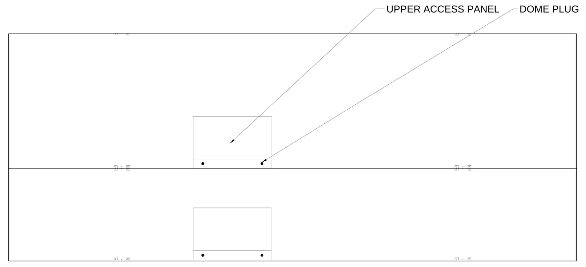 Figure 8 Upper Section Rear Access Panel — UPPER ACCESS PANEL, DOME PLUG