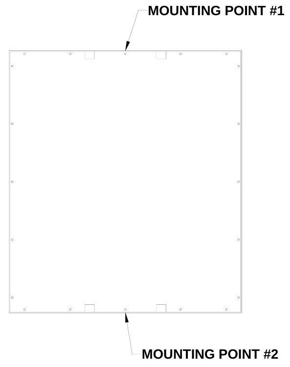 Figure 1 Rear Mounting Points — MOUNTING POINT #1, MOUNTING POINT #2