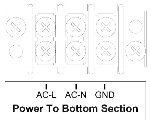 Figure 6 Power to Bottom Section Connections