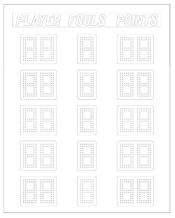 Model 2055 Manual — scoreboard face as shown in the manual