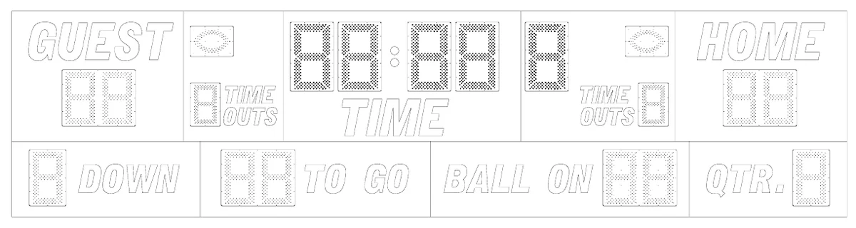 Model 3545 Manual — scoreboard face as shown in the manual