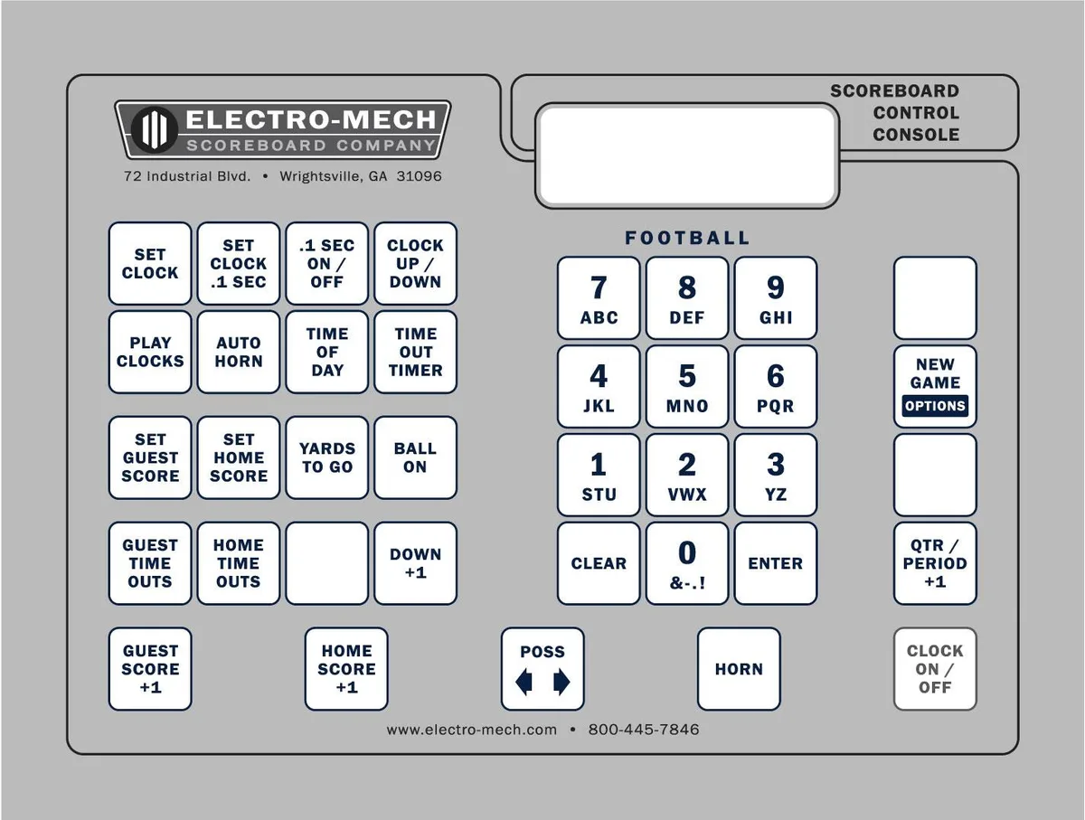 MP Controller Manual for CX Football with 4-Digit Timer — illustration from page 10