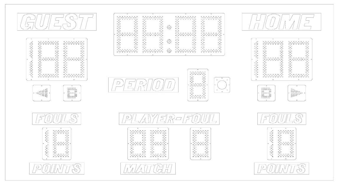 Model 2655 Manual — scoreboard face as shown in the manual