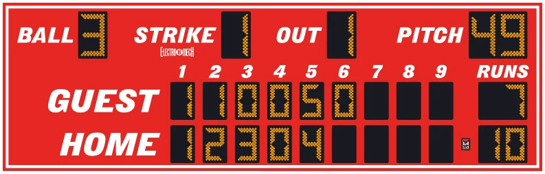 Model LX1713 scoreboard face — Outdoor, Baseball / Softball