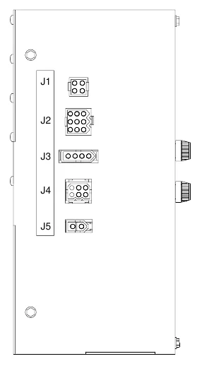 Figure 9 LPS-175VA POWER SUPPLY MODULE — Model:, LPS-175VA, Serial Number:, MAY 2003, J1, Electro-Mech, Scoreboard Company, J2, Replace with fuses of same type and rating only., FU, J3, S E, S F U E, S E, F U, S FU E, 10A 250V, 10A 250V, J4, F U, S E, FU S E, F U S E, F U S E, S E, F U, FU S E, J5, 1A 250V, 1A 250V, 3A 250V