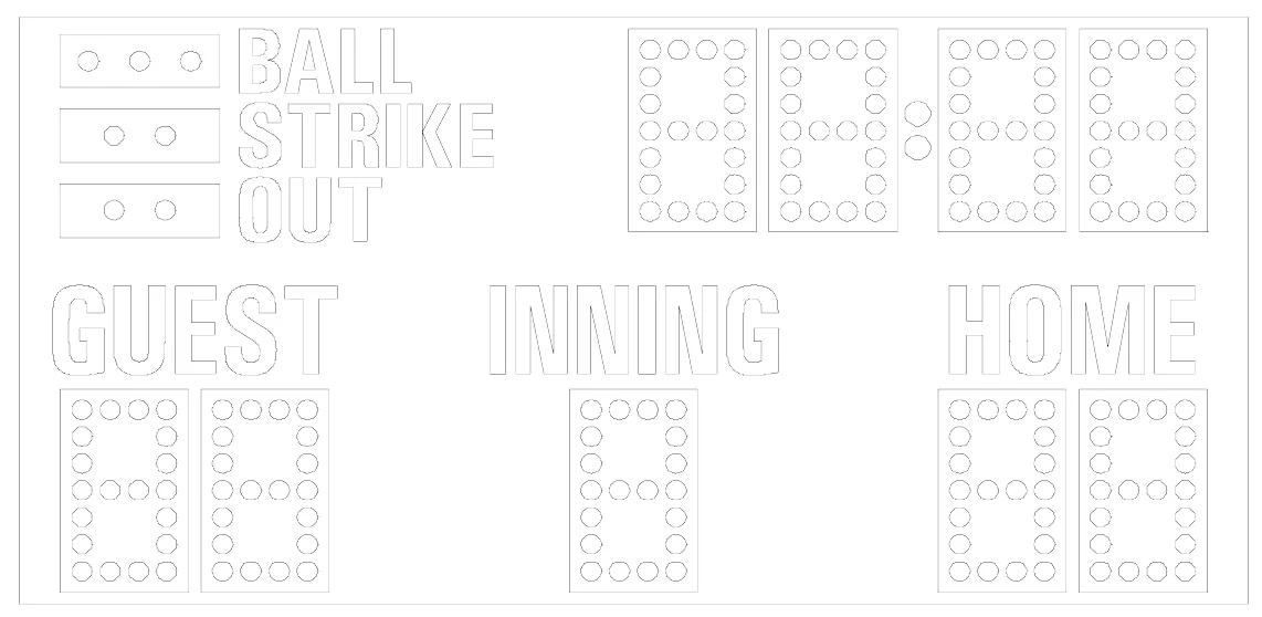 Model MM-136 Manual — scoreboard face as shown in the manual
