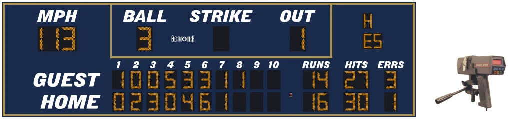 Model LX1786 scoreboard face — Outdoor, Baseball / Softball