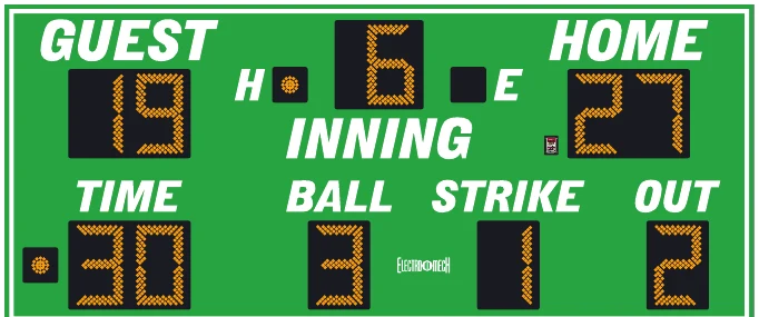 Model LX1372 scoreboard face — Outdoor, Baseball / Softball