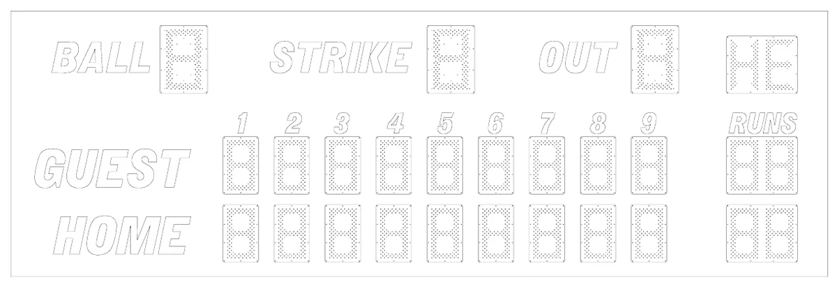Model 1530 Manual — scoreboard face as shown in the manual