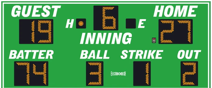 Model LX1370 scoreboard face — Outdoor, Baseball / Softball