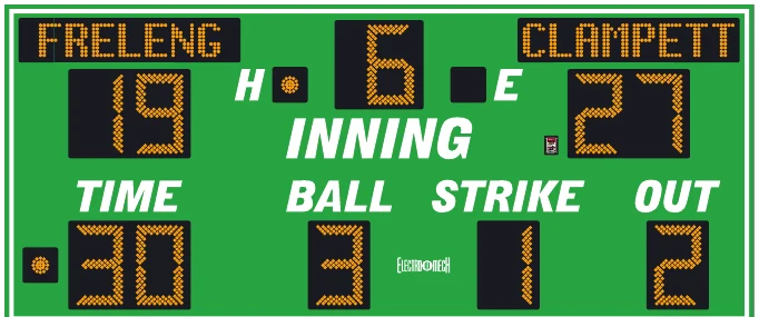 Model LX1372-ETN scoreboard face — Outdoor, Baseball / Softball