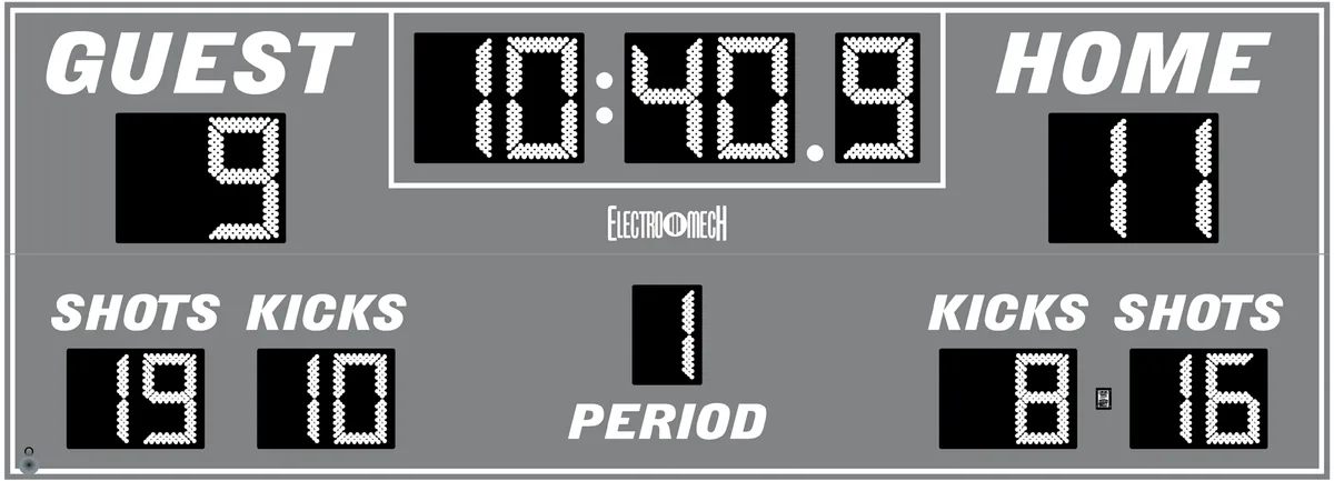 Model LX6545 — scoreboard face as shown in the manual