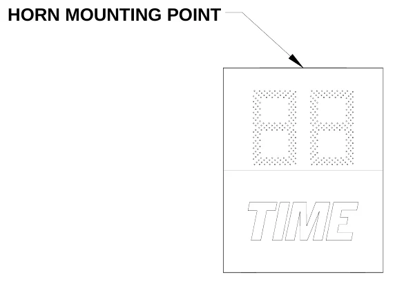 Figure 7 Horn Mounting Location — HORN MOUNTING POINT