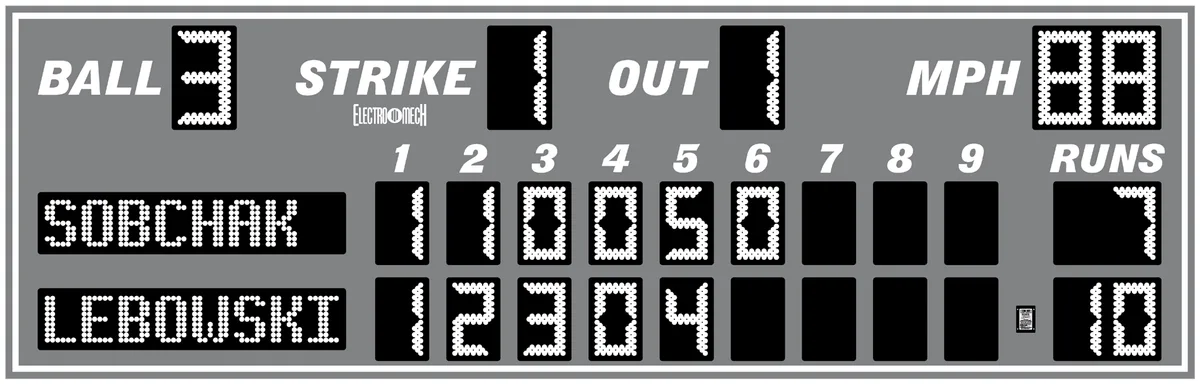 Model LX1716 — scoreboard face as shown in the manual