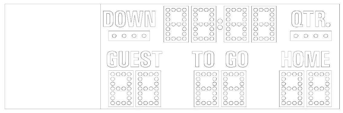 Model MM-338 Manual — scoreboard face as shown in the manual