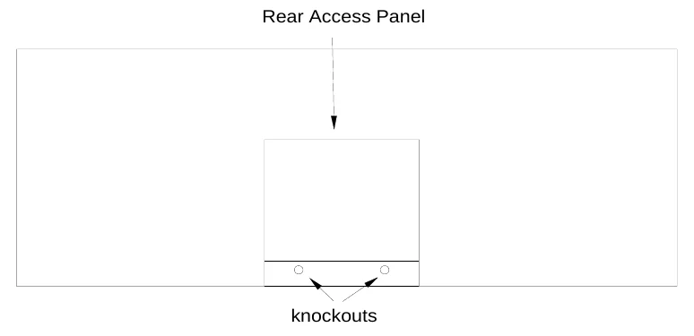 Figure 5 Upper Section Rear Access Panel — Rear Access Panel, knockouts