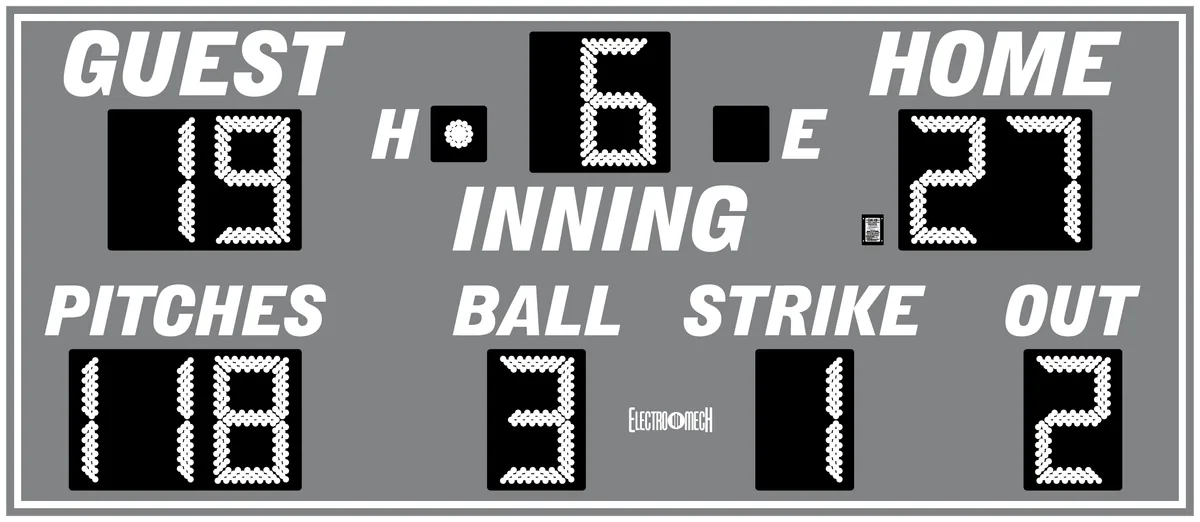 Model LX1373 — scoreboard face as shown in the manual