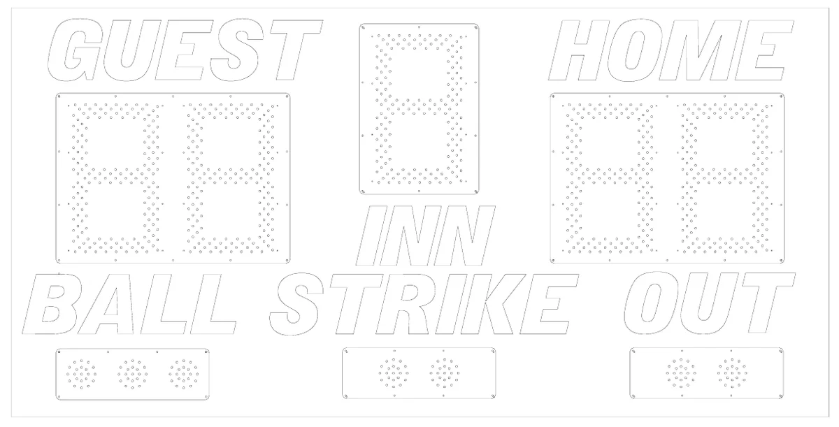 Model 1030 Manual — scoreboard face as shown in the manual