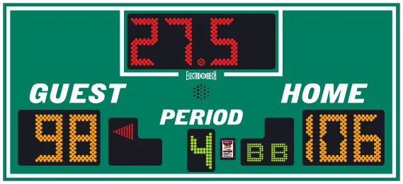 Model LX2330 scoreboard face — Indoor, Basketball / Multi-Sport