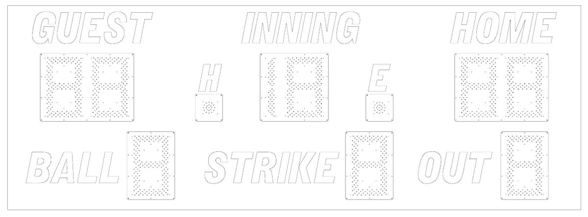 Model 1250 Manual — scoreboard face as shown in the manual