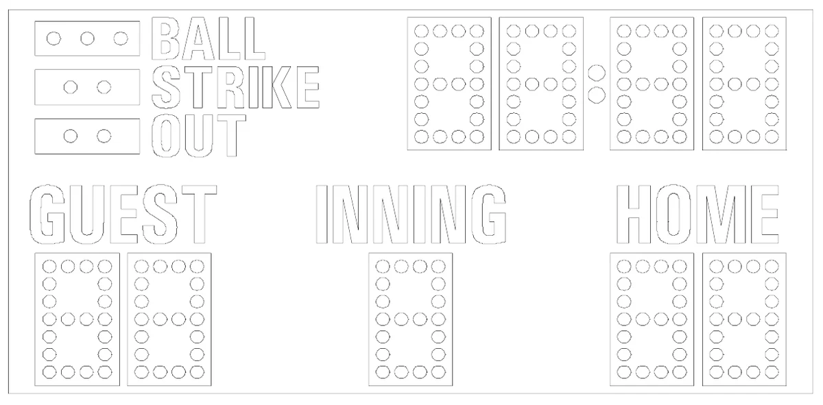 Model MM-135 Manual — scoreboard face as shown in the manual