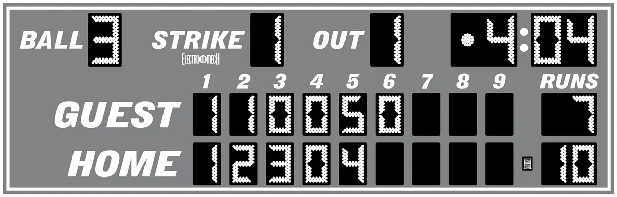 Model LX1711 — scoreboard face as shown in the manual