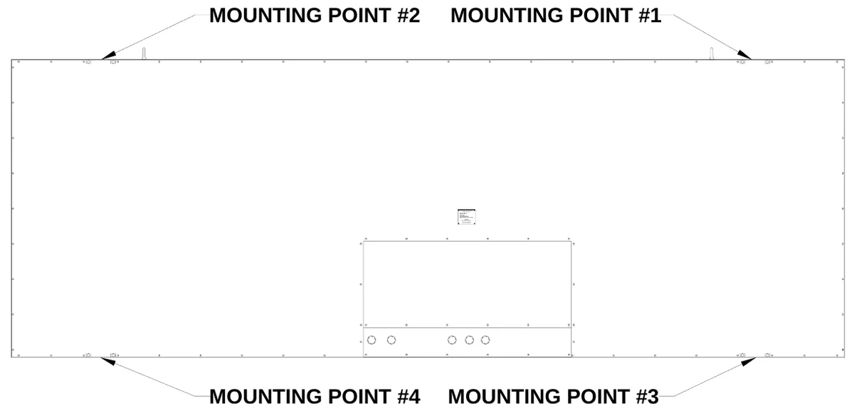 Figure 4 Mounting Points — MOUNTING POINT #2, MOUNTING POINT #1, ELECTRO- MECH SC OREB OARD CO., #3 Industri al Parkway P.O . Box 102, Wrightsvill e, GA 31096-0102, El ectric shock hazard: Disconnect power before servi ci ng equipment, Check wi th the applicable state and local codes before i nstallation, CAUTION, MOUNTING POINT #4, MOUNTING POINT #3