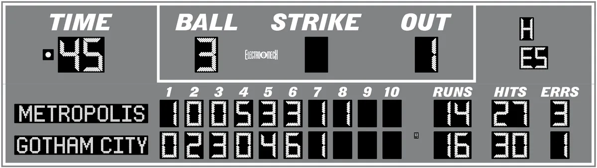 Model LX1782 — scoreboard face as shown in the manual