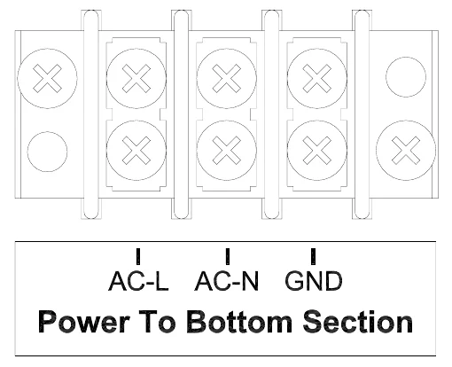 Figure 8 Power to Bottom Section Connections