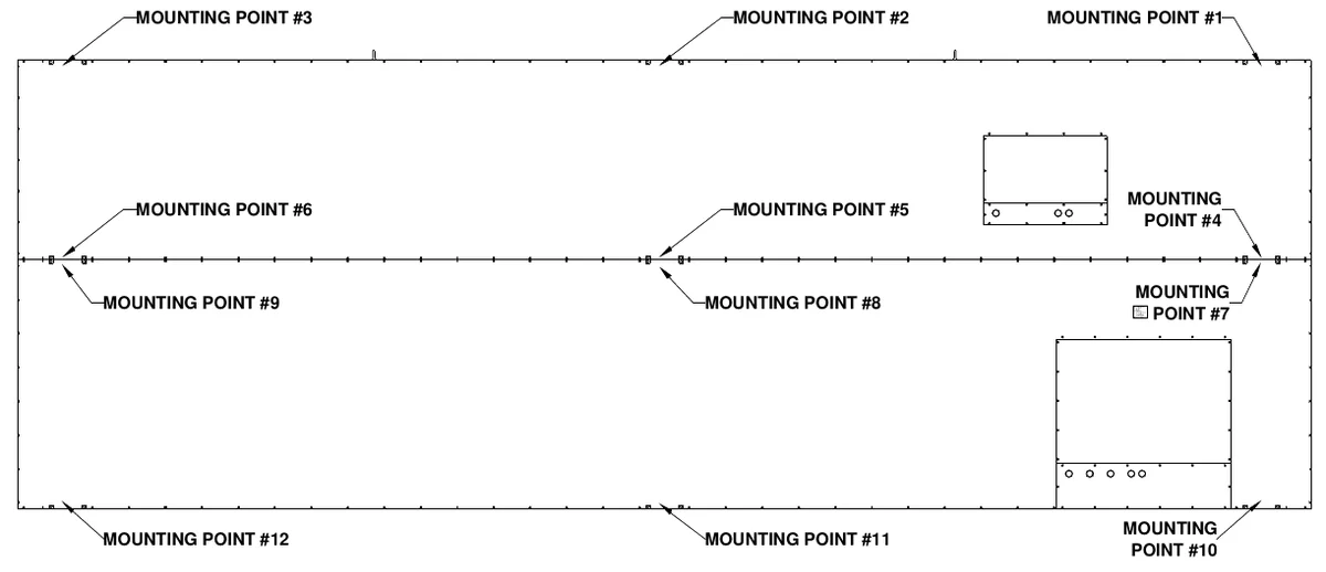 Figure 4 Mounting Points — MOUNTING POINT #3, MOUNTING POINT #2, MOUNTING POINT #1, MOUNTING POINT #6, MOUNTING POINT #5, MOUNTING POINT #4, MOUNTING POINT #9, MOUNTING POINT #8, MOUNTING POINT #7, MOUNTING POINT #12, MOUNTING POINT #11, MOUNTING POINT #10