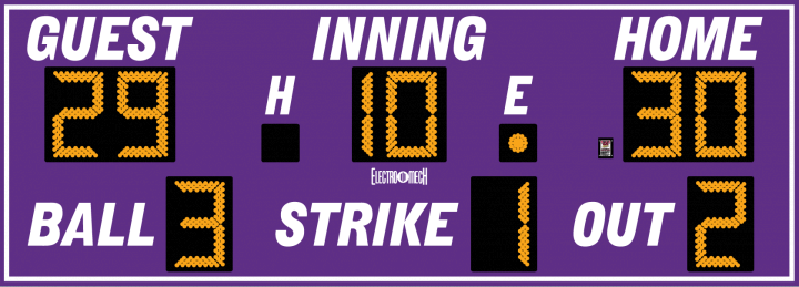 LX1250 Baseball Scoreboard