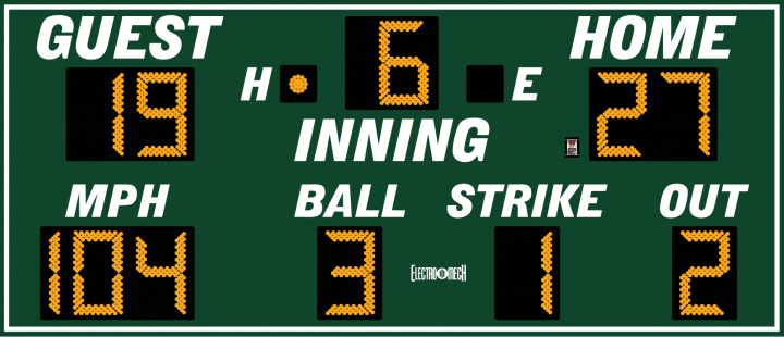 Model LX1376 Baseball Scoreboard