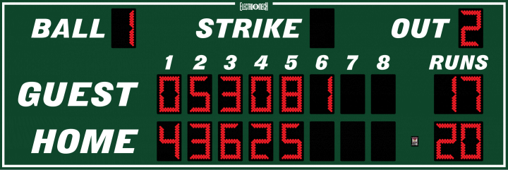 LX1620 Baseball Scoreboard