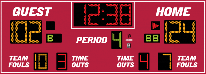 LX2570 Basketball Scoreboard