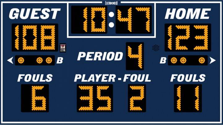LX7260 Basketball Scoreboard