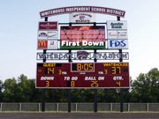 Custom Football Scoreboard with 22mm 128x288 Video Display